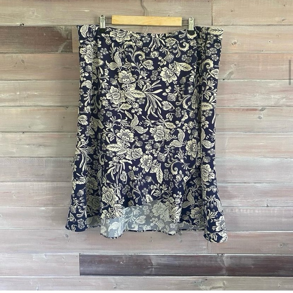 Bridgehamton blue floral skirt size 1X
